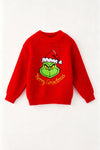 Red Merry Grin**mas knit sweater with applique detail. TPG60427 Sol