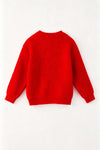 Red Merry Grin**mas knit sweater with applique detail. TPG60427 Sol