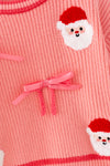 Coral Santa knit sweater. TPG60425 Mon