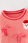 Coral Santa knit sweater. TPG60425 Mon