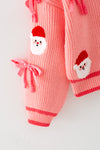 Coral Santa knit sweater. TPG60425 Mon