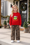 Red Merry Grin**mas knit sweater with applique detail. TPG60427 Sol