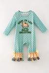 Sorry I'm late I was Dilly Dallying" Embroidered baby romper. RPG63938 JEAN