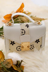 White & cream pleather mini inspired purse. BBG65203020 M