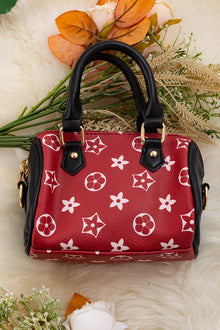  Red star printed inspired cylinder crossbody purse. BBG65203023 M