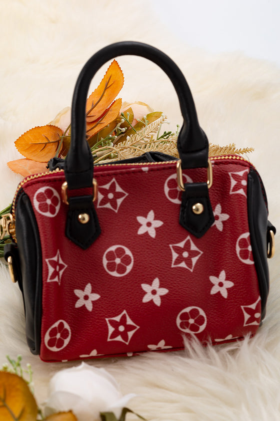 Red star printed inspired cylinder crossbody purse. BBG65203023 M
