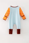 Little Buckaroo" western printed baby romper w/ fold over footie. RPB60578 AMY