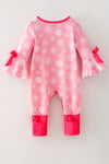 "Marry Country Christmas" Pink snowflake baby bodysuit. RPG62917 AMY