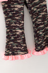 Camouflage Christmas tree & bow printed sweatshirt & pants. OFG61876 MONSE