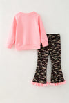 Camouflage Christmas tree & bow printed sweatshirt & pants. OFG61876 MONSE