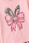 Easter bunny zebra printed top & bottoms. OFG60118 AMY