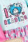 " I Love reading" Dr. S printed top & matching bottoms. OFG60192 jean