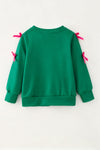 Cowboy western boots on green top with bow detail on sleeves. TPG60475 Mon