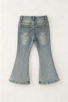 Bootcut denim pants with rhinestones & stretchy waistband. PNG60296 AMY