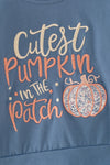 Cutest pumpkin in the patch. Blue top and floral bottoms. OFG62304 AMY