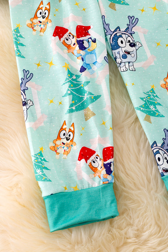 PJB40019 WEN: Christmas character printed boys pajama set.🎄