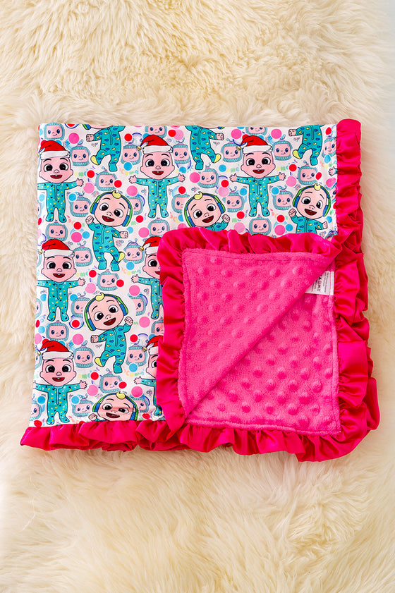 BB-2024A: Multi-printed character baby blanket.