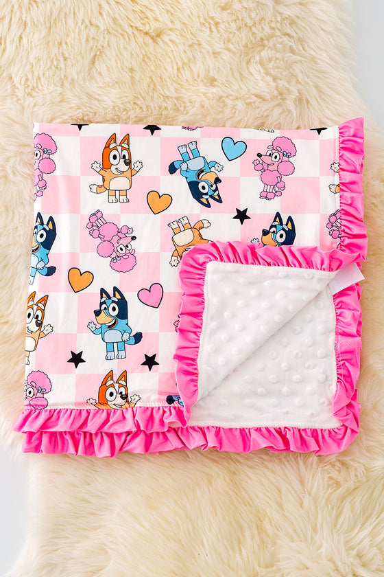 BB-2024A: Multi-printed character baby blanket.