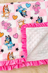 BB-2024A: Multi-printed character baby blanket.