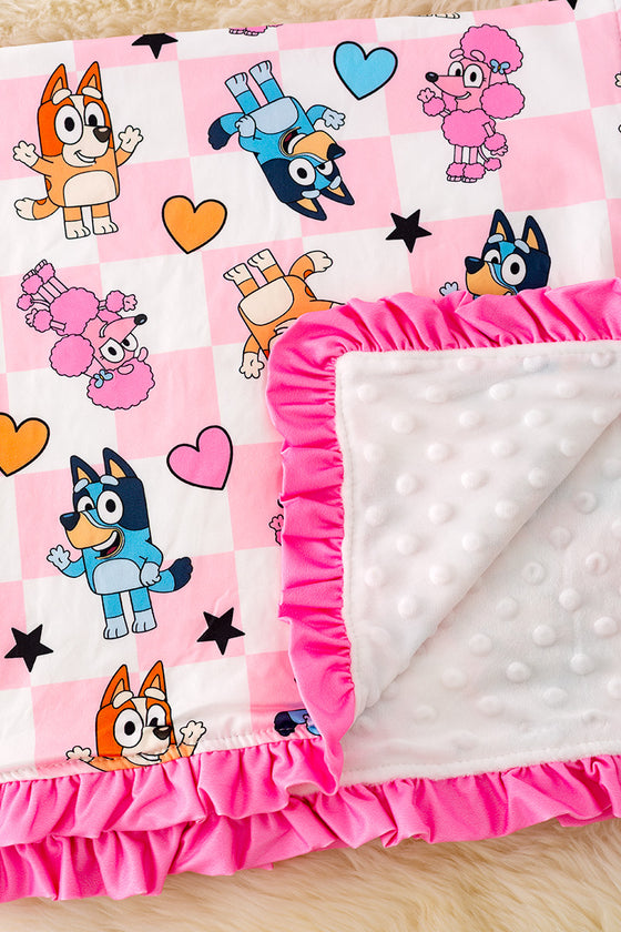 BB-2024A: Multi-printed character baby blanket.