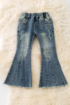 Stretchy waistband bootcut denim pants. PNG50263 AMY
