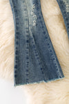 Stretchy waistband bootcut denim pants. PNG50263 AMY