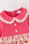 Fuchsia pumpkin printed tunic & pants. OFG62510 AMY