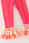 Fuchsia pumpkin printed tunic & pants. OFG62510 AMY
