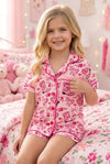 Boot printed button up pajamas set. PJG60364 SOL