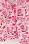 Boot printed button up pajamas set. PJG60364 SOL