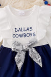 D-Cowboys long sleeve dress w/ sequins front bow. DRG43343AMY