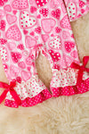 Multi-printed heart baby romper. RPG60192 AMY