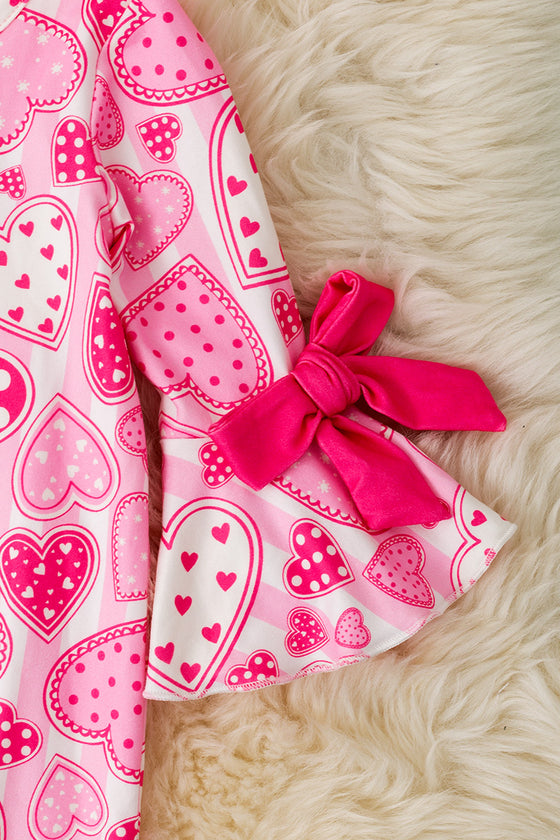 Multi-printed heart baby romper. RPG60192 AMY