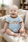 My first rodeo blue checkered with brown trim. RPB60576 JEAN