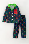 Plaid Christmas printed pajamas set. PJG60303 MON