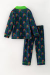 Plaid Christmas printed pajamas set. PJG60303 MON