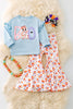 "BOO" Boo applique girls sweatshirt and floral flare bell bottoms. OFG51147 AMY