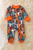 Multi-Color longhorn printed baby bodysuit. RPG51312 Jean