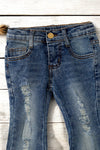 Bootcut Distressed denim jeans. PNG50026 JEAN