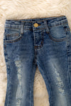 Bootcut Distressed denim jeans. PNG50026 JEAN