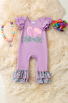 Easter bunny applique baby romper. RPG60074 SOL