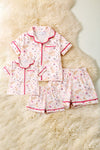 Easter bunny Women pajamas with fuchsia trim. PJW60006 AMY