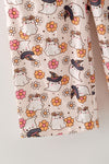 Floral & ghost printed girls jumpsuit with pockets. PNG60538 jean