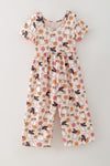 Floral & ghost printed girls jumpsuit with pockets. PNG60538 jean