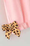 Cute Christmas character on pink applique baby romper. RPG62916 AMY