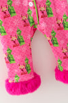 Pink Christmas character printed baby bodysuit. RPG62918 SOL