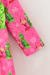 Pink Christmas character printed baby bodysuit. RPG62918 SOL
