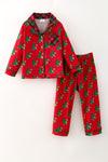 Red & plaid Christmas character printed boys pajamas. PJG60302 SOL