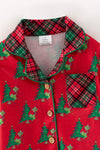 Red & plaid Christmas character printed boys pajamas. PJG60302 SOL