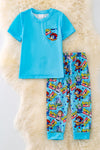 PJB40018 LOI: Character printed 2 piece set for boys.